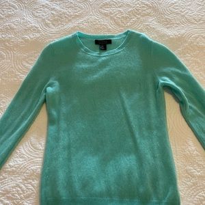 Tahari cashmere sweater, light teal